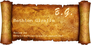 Bethlen Gizella névjegykártya
