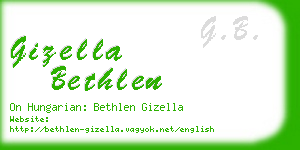 gizella bethlen business card